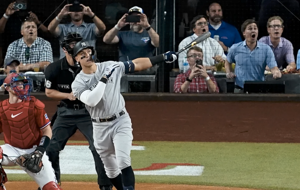 Aaron Judge hitting a home run